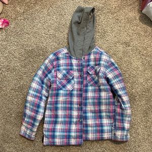 Girls plaid jacket, size medium